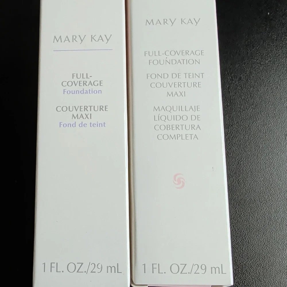 Lot of 2 Mary Kay Full Coverage Foundation Ivory 202 Normal Dry Skin 1oz 368500